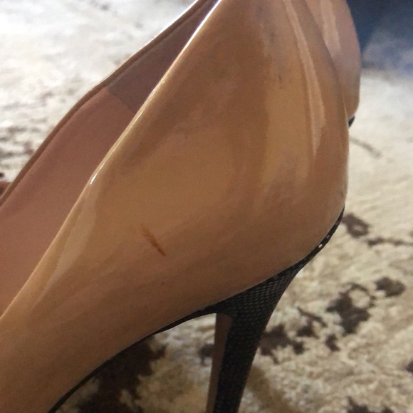 JESSICA SIMPSON Nude Patent Heel w/bow size 8 - Picture 3 of 5